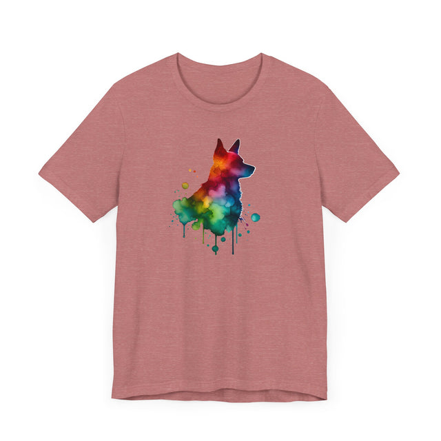 Rainbow Australian Cattle Dog Head T-shirt,Pride Shirt,Dog Lover Top,Rainbow Animals,LGBTQ+ Tee, ACD Owner,Blue Heeler, Red Heeler