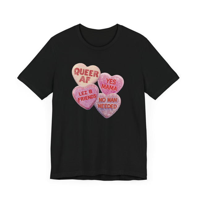 Valentine's Candy Heart Shirt, Lesbian Valentine, Queer Love