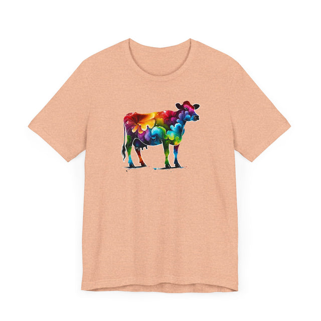 Rainbow Holstein Cow,Cow lover,Cattle tee,Bovine shirt,Pride Shirt,Rainbow,Pride Parade T shirt,LGBTQ+ Ally Tee