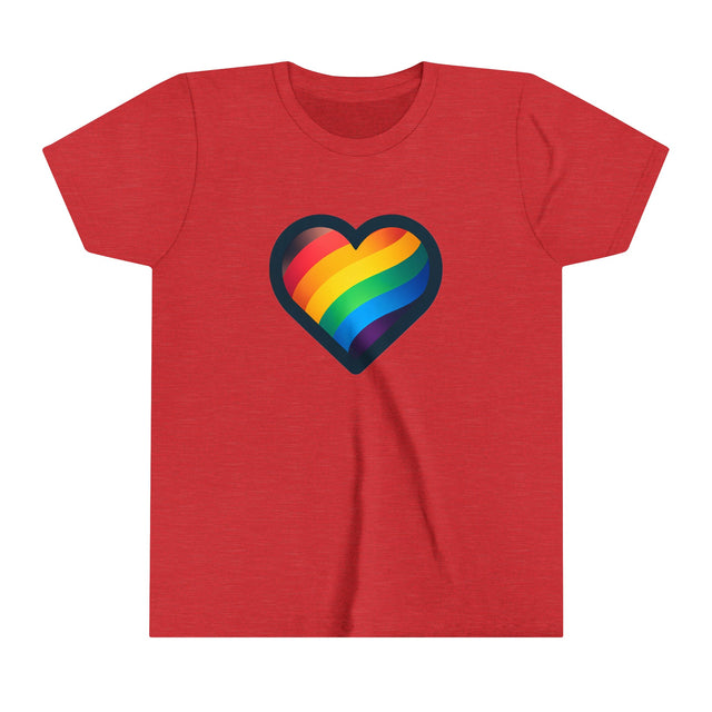 Philadelphia Pride Rainbow Heart T-shirt, Youth Size