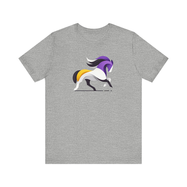 Enby Horse T-shirt,NonBinary Pride Shirt, Non-Binary Top, LGBTQ+ Tee, Modern Art Horse, uNBridled Stallion