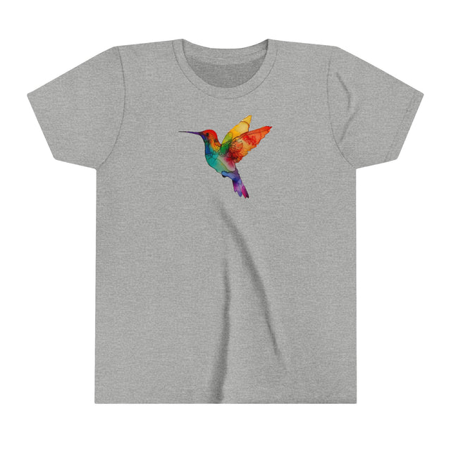 Rainbow Hummingbird T-shirt,Pride Shirt,Bird Lover Top,Rainbow Animals,LGBTQ+ Tee,Queer,Gay,Lesbian,Bisexual,Trans,Youth Size