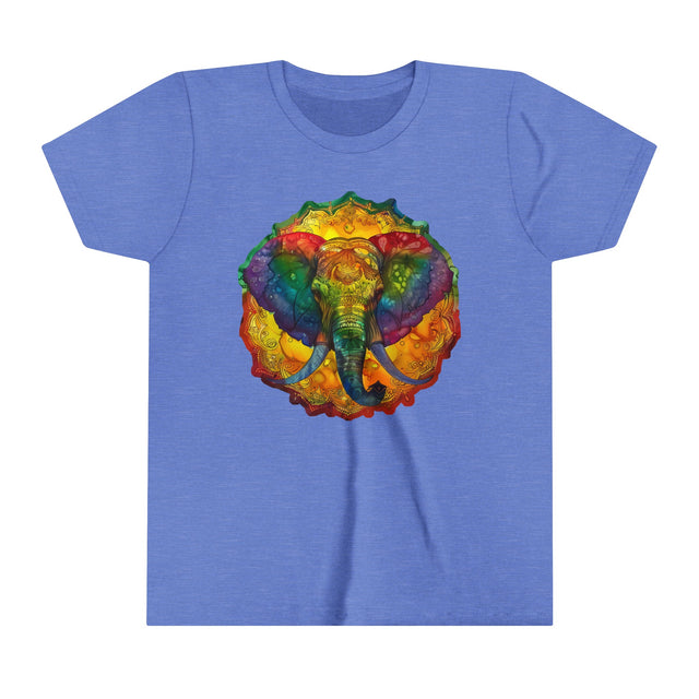 Rainbow Elephant Mandala T-shirt,Pride Shirt,Elephant Lover Top,Rainbow Animals,LGBTQ+ Tee,Queer,Gay,Lesbian,Bisexual,Trans,Youth Size