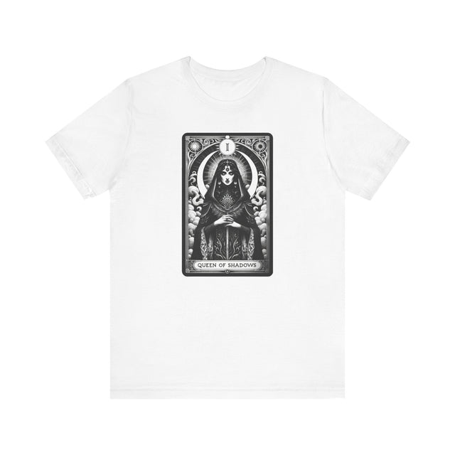 Queen of Shadows,Tarot card shirt,Mothers Day Gift,Witchy Shirt,Mystical Cards Tee,Celestial Astrology,Goth Shirt,Gift for her,Gothic