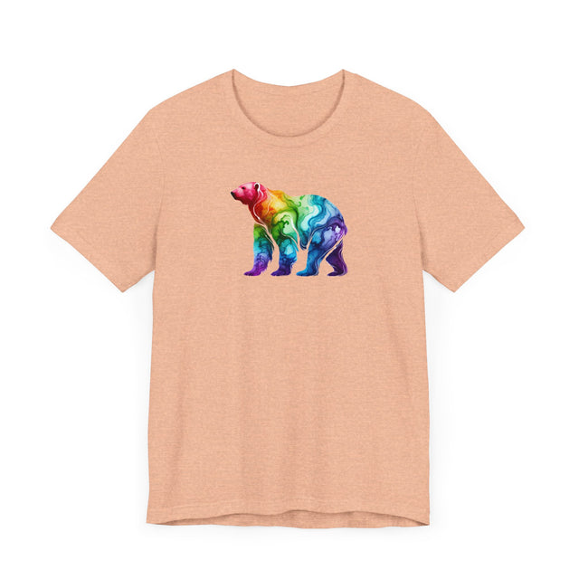 Rainbow Polar Bear Alcohol Ink T-shirt, Pride Shirt,Animal Lover T shirt, LGBTQ+, BGLT, Big Bear