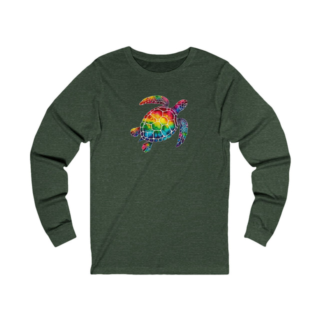 Rainbow Sea Turtle long sleeve T-shirt, Pride Shirt, LBGT, Sea Turtle T shirt, BGLT, Ocean,Unisex Jersey Long Sleeve Tee