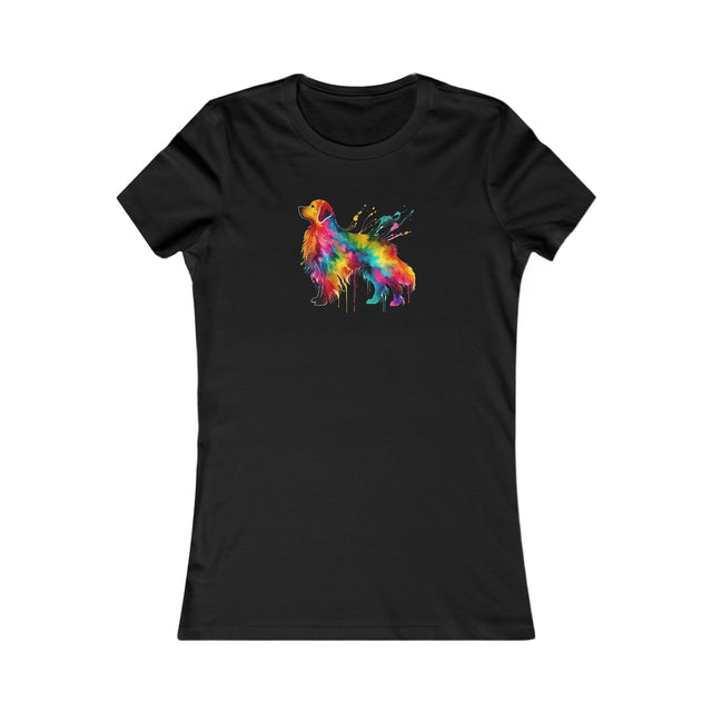 Rainbow Golden Retriever T-shirt,Pride Shirt,Dog Lover Top,Rainbow Animals,LGBTQ+ Tee,Golden Owner,Women's Favorite Tee