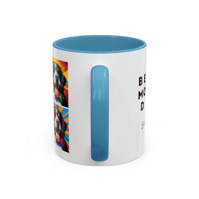 Bernese Mountain Dogs Coffee Cup,4-Panel Pop Art Mug,Berner Sennen Lover,Bernese Mom,Berner Dad,Dog Lover Gift,Bernese Mountain Dog Gift