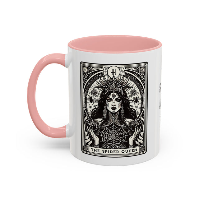 Spider Queen,Tarot card mug,Mother's Day Gift,Tarot Reader Gift,Witchy cup,Mystical Cards cup,Spider Lover Gift,Goth Mom gift, Goth mug