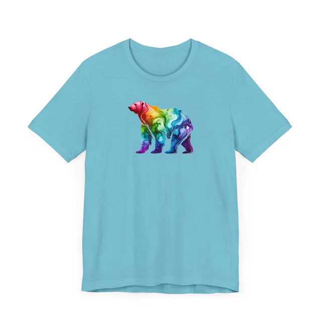 Rainbow Polar Bear Alcohol Ink T-shirt, Pride Shirt,Animal Lover T shirt, LGBTQ+, BGLT, Big Bear