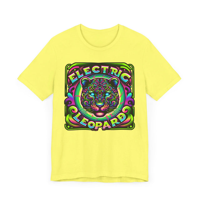 Electric Leopard T-shirt, Leopard Tee, Big Cat Lover