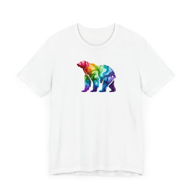 Rainbow Polar Bear Alcohol Ink T-shirt, Pride Shirt,Animal Lover T shirt, LGBTQ+, BGLT, Big Bear