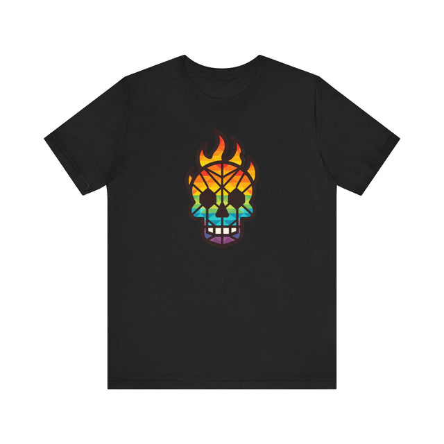 Rainbow Skull Shirt,Pride T-Shirt,Pride Parade T shirt, LGBTQ+ Tee,Nonbinary,Gay,Lesbian,Bisexual,Trans,BGLT,LBGT,Radical Fairies,Queer Goth