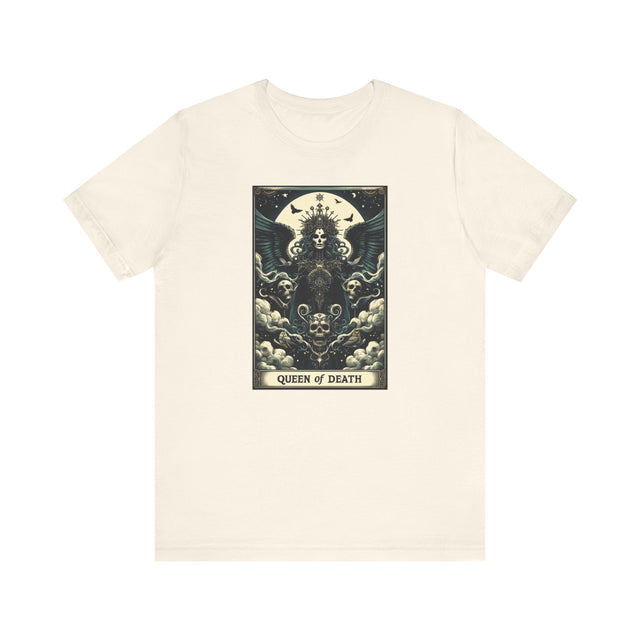 Queen of Death,Tarot card shirt,Witchy Shirt,Mystical Cards Tee,Celestial Astrology,Tarot Lover Gift,Goth tee,Witchy Celestial Clothing