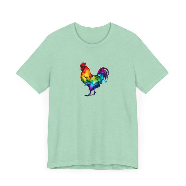 Rainbow Chicken Alcohol Ink T-shirt, Bird Lover T shirt, LGBTQ+, BGLT,Pride Shirt,Chicken Lover