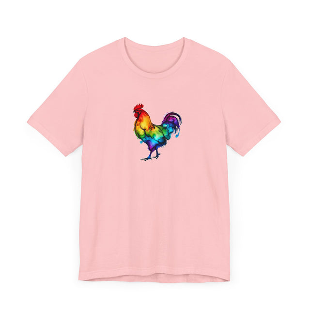 Rainbow Chicken Alcohol Ink T-shirt, Bird Lover T shirt, LGBTQ+, BGLT,Pride Shirt,Chicken Lover