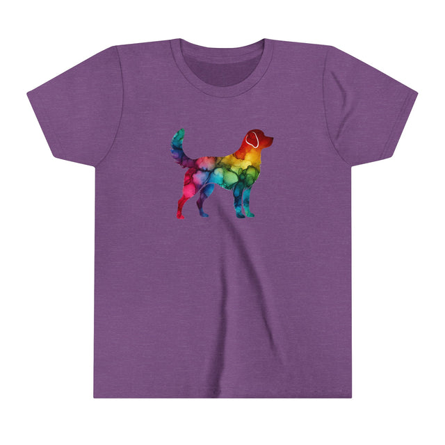 Rainbow Labrador Retriever T-shirt,Pride Shirt,Dog Lover Top,Rainbow Animals,LGBTQ+ Tee, Lab Owner,Youth Size