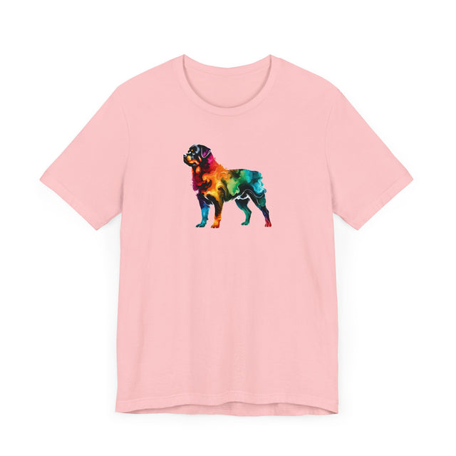 Rainbow Rottweiler T-shirt,Pride Shirt,Dog Lover Top,Rainbow Animals,LGBTQ+ Tee, Rottie owner, Rotty gift