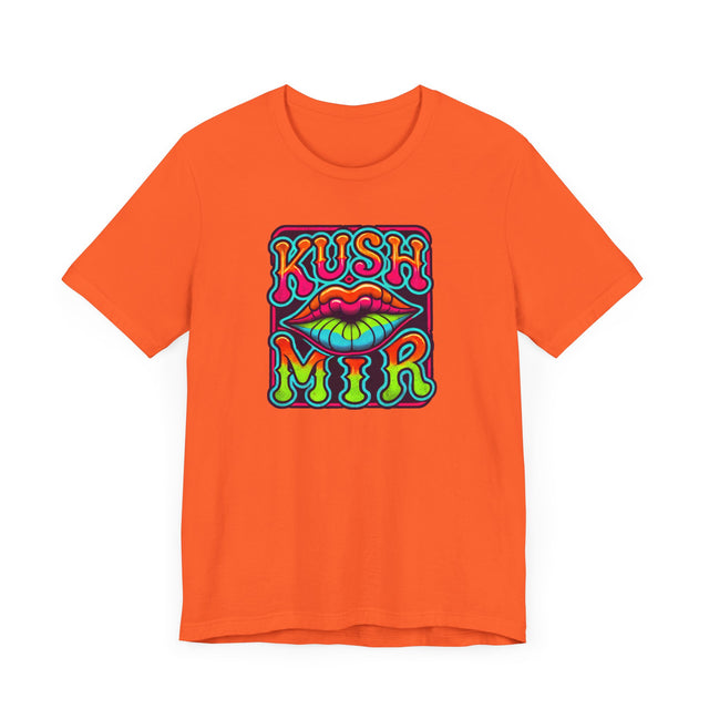 Kush Mir "Kiss Me" psychedelic T-shirt, Yiddish Lover Shirt, Valentine's Day