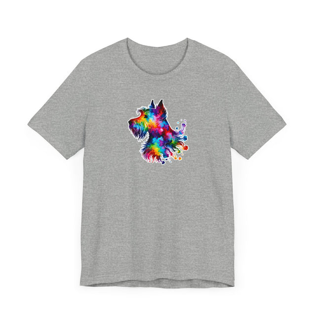 Rainbow Scottish Terrier Head T-shirt,Pride Shirt,Dog Lover Top,Rainbow Animals,LGBTQ+ Tee, Scottie owner, Scottie gift