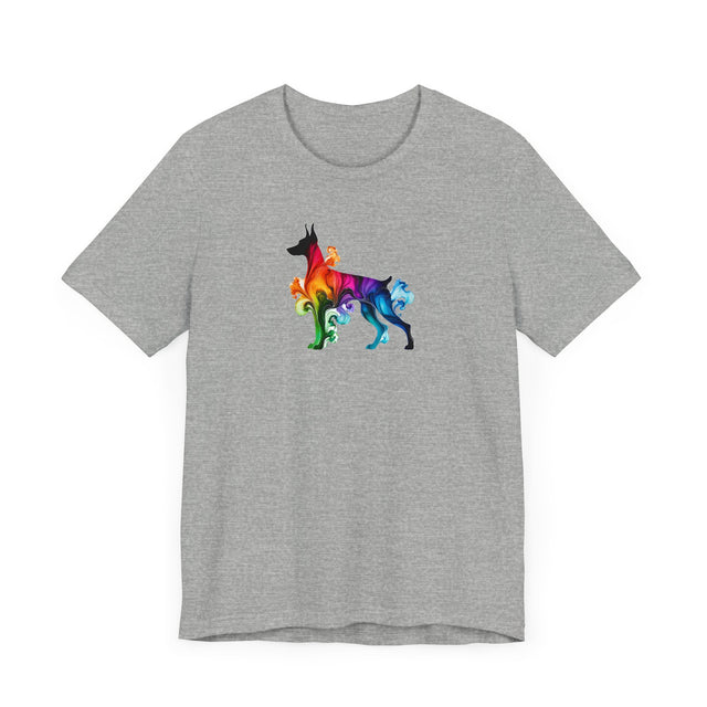 Rainbow Doberman Pinscher T-shirt,Pride Shirt,Dog Lover Top,Rainbow Animals,LGBTQ+ Tee, Dobe gift, Dobie Owner
