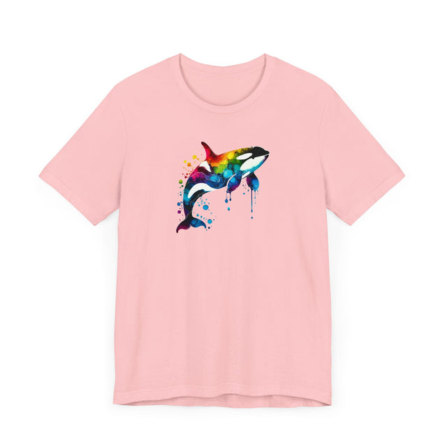 Rainbow Orca Alcohol Ink,Killer Whale Tee,Sea life lover,Ocean Life,Nautical,Pride Shirt,LGBTQ+ Tee