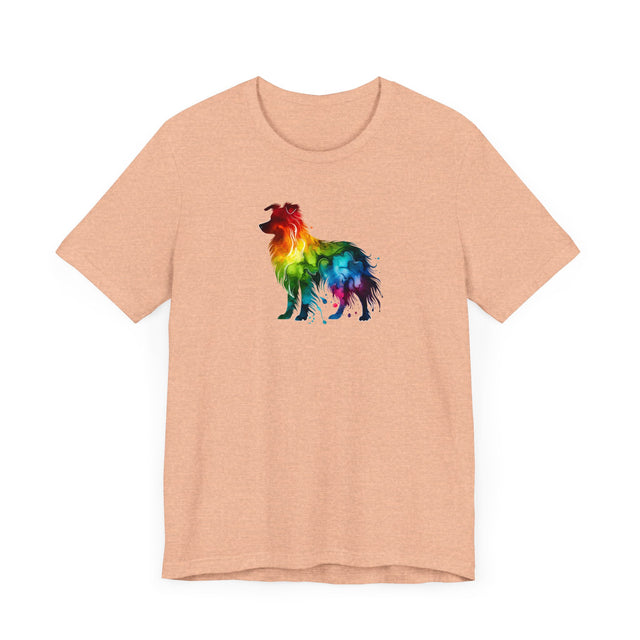 Rainbow Border Collie T-shirt,Pride Shirt,Dog Lover Top,Rainbow Animals,LGBTQ+ Tee, Border Collie Owner gift