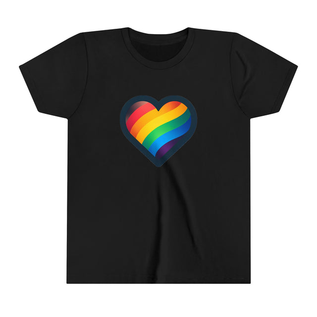 Philadelphia Pride Rainbow Heart T-shirt, Youth Size