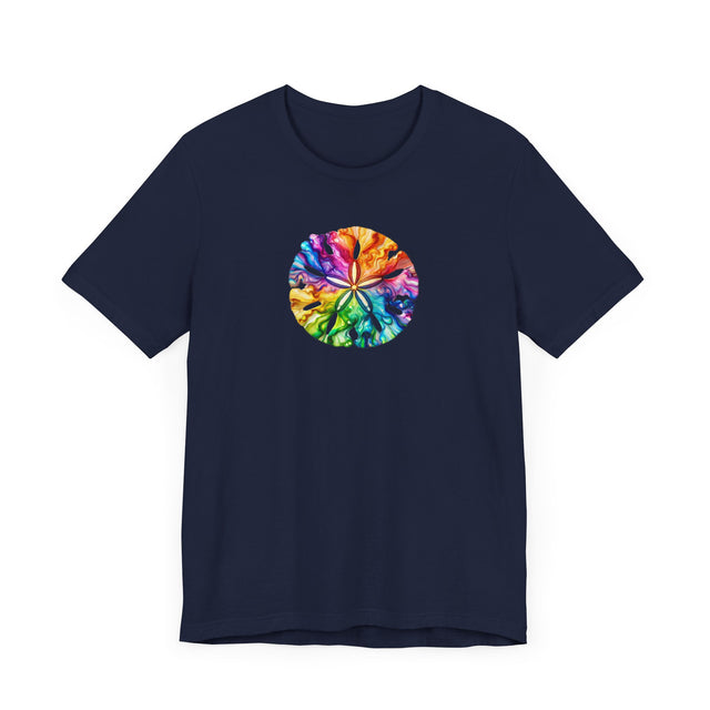 Rainbow Sand Dollar Alcohol Ink,Sea life lover,Ocean Life,Nautical,Pride Shirt,LGBTQ+ Tee