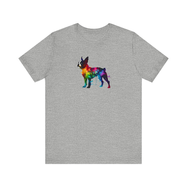 Rainbow Boston Terrier T-shirt,Pride Shirt,Dog Lover Top,Rainbow Animals,LGBTQ+ Tee, Boston Terrier Owner