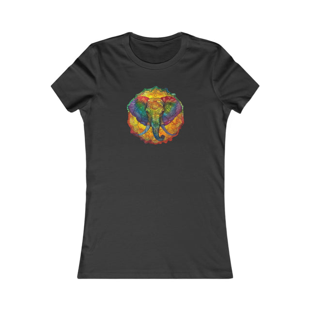 Rainbow Elephant Mandala T-shirt,Pride Shirt,Elephant Lover Top,Rainbow Animals,LGBTQ+ Tee,Queer,Gay,Lesbian,Bisexual,Trans,Women's Favorite Tee