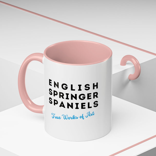 English Springer Spaniels Coffee Cup,4-Panel Pop Art Mug,Springer Lover,Springer Mom,Springer Dad,Dog Lover Gift,English Springer Spaniel Gift