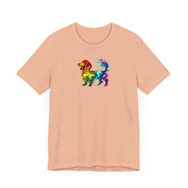 Rainbow Dachshund T-shirt,Pride Shirt,Dog Lover Top,Rainbow Animals,LGBTQ+ Tee, Weiner Dog gift, Doxie Owner