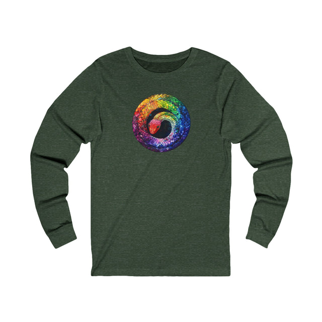 Rainbow Snake Long Sleeve T-shirt,Pride Shirt,Snake Lover Top,Rainbow Animals,LGBTQ+ Tee