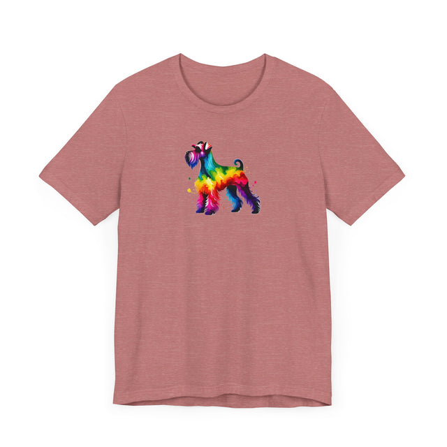 Rainbow Schnauzer T-shirt,Pride Shirt,Dog Lover Top,Rainbow Animals,LGBTQ+ Tee, Schnauzer owner, Schnauzer gift