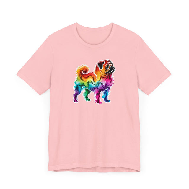 Rainbow Pug T-shirt,Pride Shirt,Dog Lover Top,Rainbow Animals,LGBTQ+ Tee, Pug owner, Pug gift