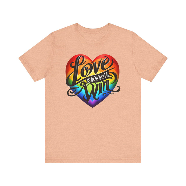 Love Wins,Pride Heart Shirt,Rainbow Heart T-shirt,LGBT Heart,LGBTQ+ Tee,Nonbinary,Gay, Lesbian, Bisexual, Trans, Queer, LGBTQ Ally