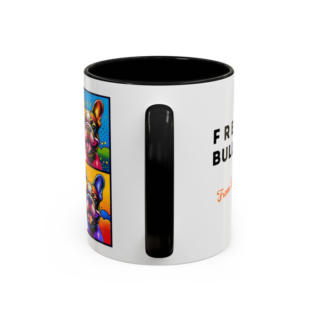 French Bulldog Coffee Mug,4-Panel Pop Art Mug,French Bulldog Lover,Frenchie Mom,Frenchie Dad,Dog Lover Gift,Frenchie Gift
