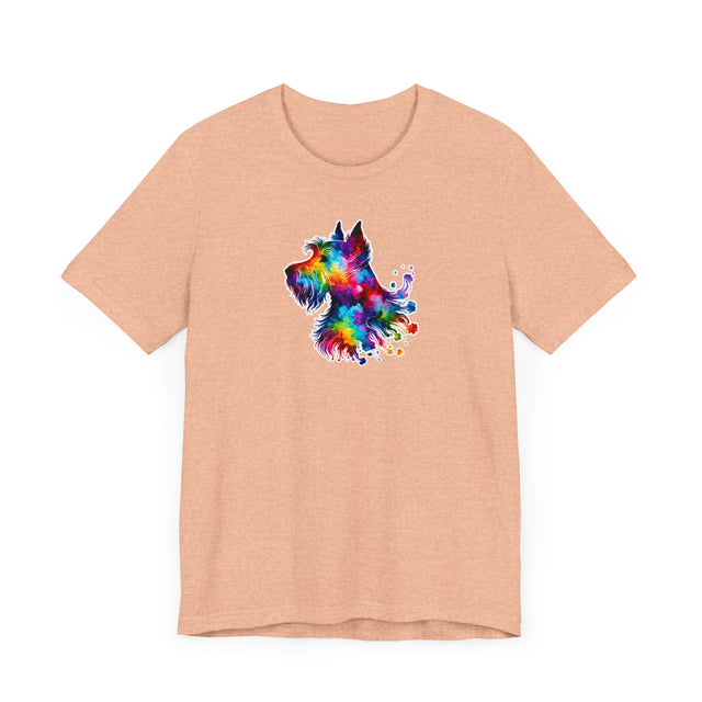 Rainbow Scottish Terrier Head T-shirt,Pride Shirt,Dog Lover Top,Rainbow Animals,LGBTQ+ Tee, Scottie owner, Scottie gift