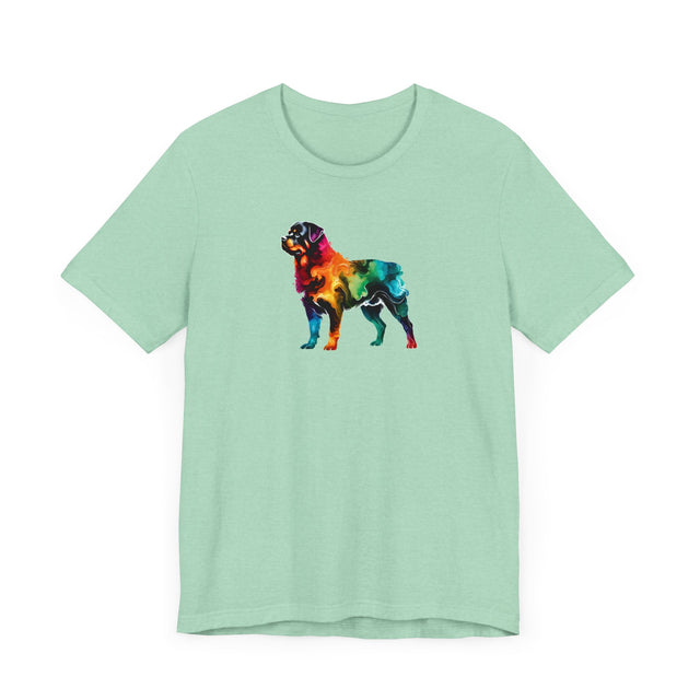 Rainbow Rottweiler T-shirt,Pride Shirt,Dog Lover Top,Rainbow Animals,LGBTQ+ Tee, Rottie owner, Rotty gift
