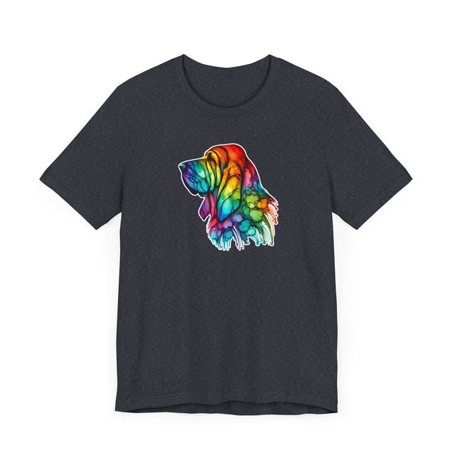 Rainbow Bloodhound Head T-shirt,Pride Shirt,Dog Lover Top,Rainbow Animals,LGBTQ+ Tee, Bloodhound Owner gift