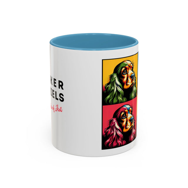 Cocker Spaniels Coffee Cup,4-Panel Pop Art Mug,Cocker Lover,Cocker Mom,Cocker Dad,Dog Lover Gift,Cocker Spaniel Gift