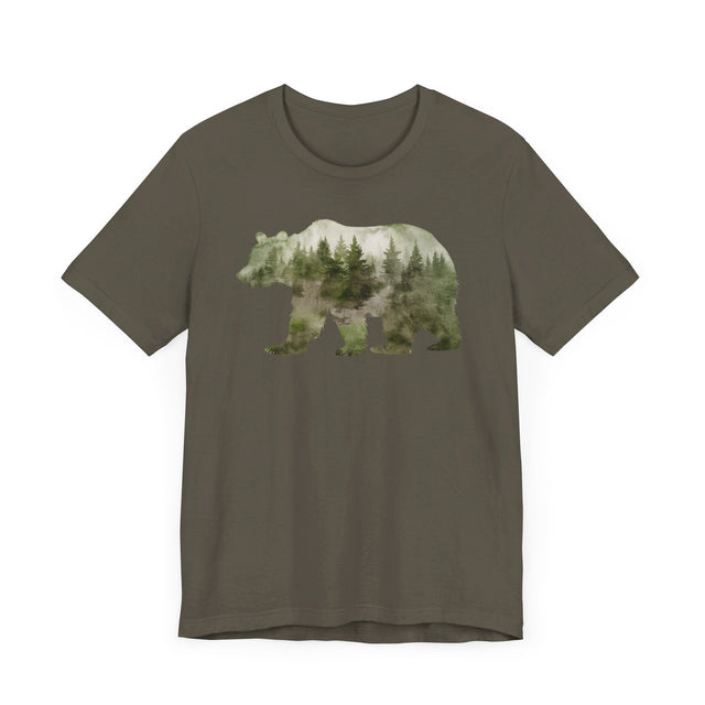 Bear Forest Silhouette T-shirt, Animal Lover T shirt, LGBTQ+, Big Bear