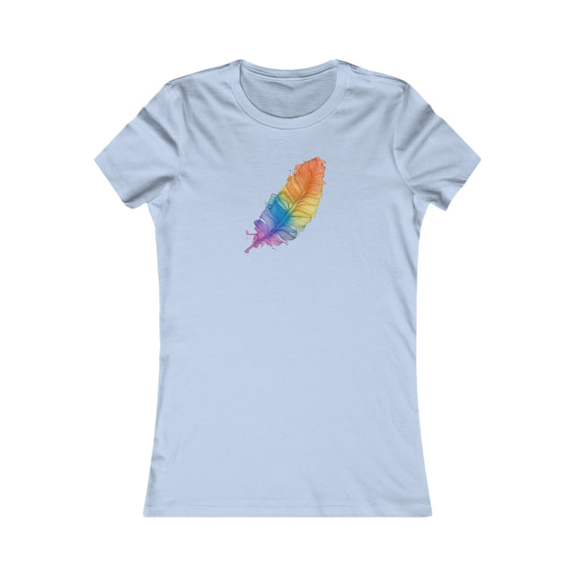 Rainbow Feather T-shirt,Pride Shirt,Queer Top,Rainbow birds,LGBTQ+ Tee,Gay,Lesbian,Bisexual,Trans,Women's Favorite Tee