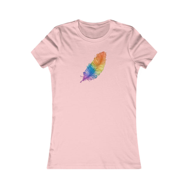 Rainbow Feather T-shirt,Pride Shirt,Queer Top,Rainbow birds,LGBTQ+ Tee,Gay,Lesbian,Bisexual,Trans,Women's Favorite Tee