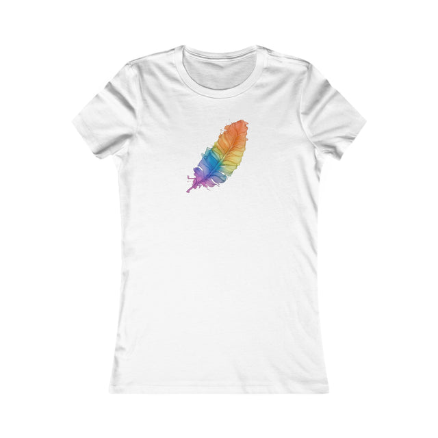 Rainbow Feather T-shirt,Pride Shirt,Queer Top,Rainbow birds,LGBTQ+ Tee,Gay,Lesbian,Bisexual,Trans,Women's Favorite Tee