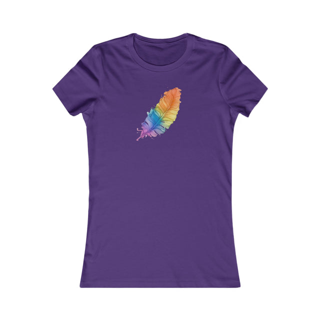 Rainbow Feather T-shirt,Pride Shirt,Queer Top,Rainbow birds,LGBTQ+ Tee,Gay,Lesbian,Bisexual,Trans,Women's Favorite Tee