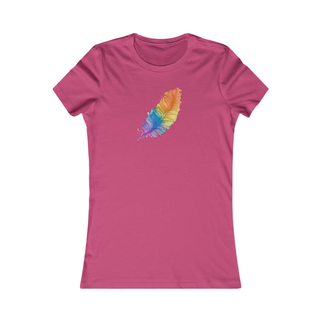 Rainbow Feather T-shirt,Pride Shirt,Queer Top,Rainbow birds,LGBTQ+ Tee,Gay,Lesbian,Bisexual,Trans,Women's Favorite Tee