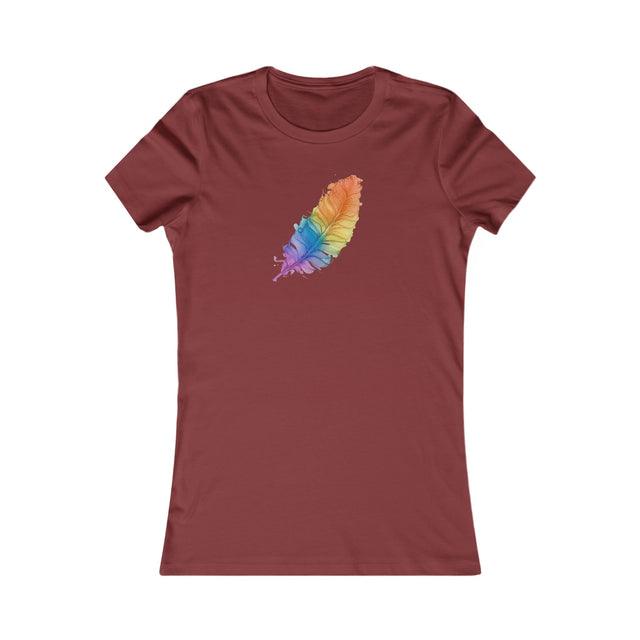 Rainbow Feather T-shirt,Pride Shirt,Queer Top,Rainbow birds,LGBTQ+ Tee,Gay,Lesbian,Bisexual,Trans,Women's Favorite Tee