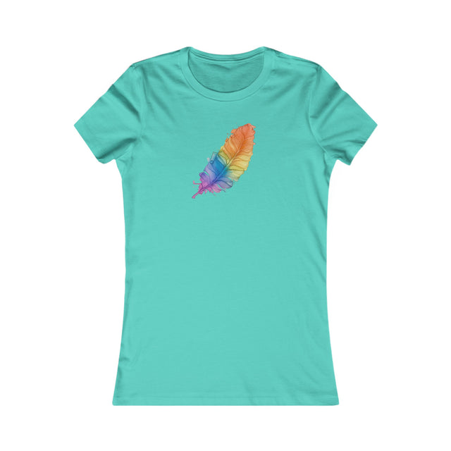 Rainbow Feather T-shirt,Pride Shirt,Queer Top,Rainbow birds,LGBTQ+ Tee,Gay,Lesbian,Bisexual,Trans,Women's Favorite Tee